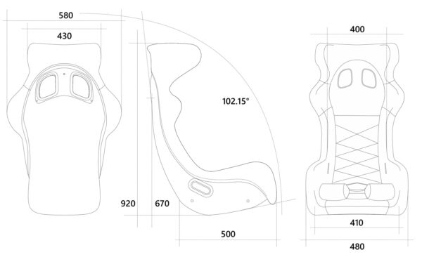 Technische tekening Atech Racing PERFORMANCE