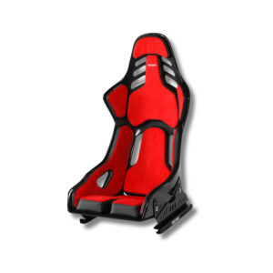 RECARO Podium CF Rood en Zwart leer