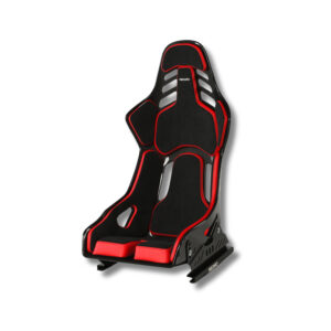 recaro podium alcantara zwart leer rood